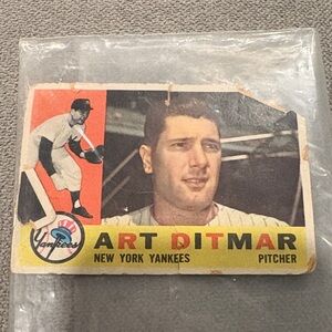 New York Yankees Art Ditmar Baseball Card